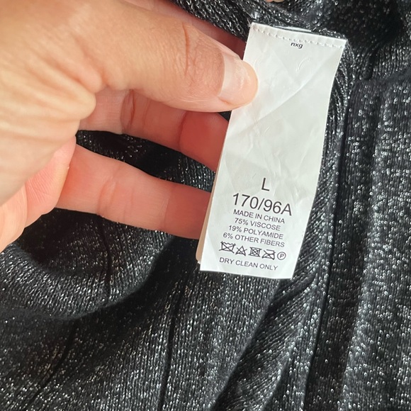 KATE Spade New York Metallic Wrap Sweater Dress SZ L - Picture 11 of 11